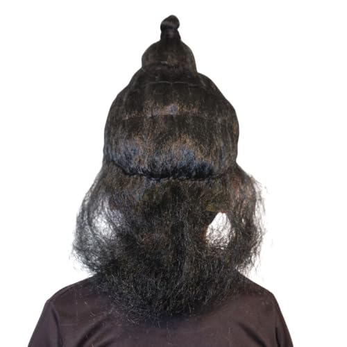 Image of Kaku Fancy Dresses Black Jata Wig, Mythological Character Costume Accessory Small Size, Men & Women, Drama Shows