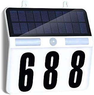 FORUP Lighted House Numbers, Solar House Number Sign with Waterproof 45 LED 3