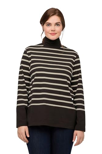 T-Shirt Rayé avec Blocage des Couleurs Femme en Coton Doux Motif Graphique