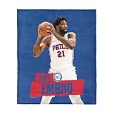 Northwest Philadelphia 76ers Joel Embiid NBA Silk Touch Throw Blanket 50x60 inches