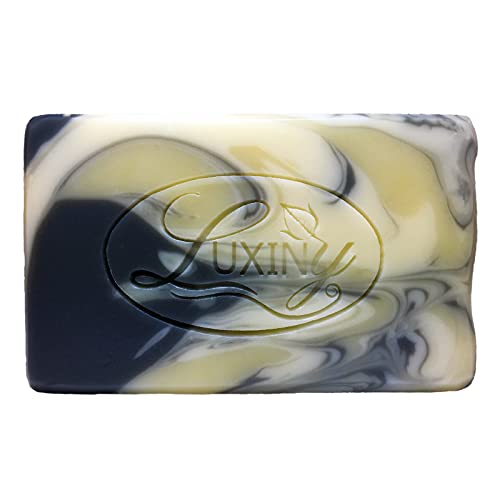 Natural Soap Bar, Luxiny Eucalyptus Spearmint Handmade Body Soap And Bath Soap Bar Is A Palm Oil Free Vegan Castile Soap With Essential Oils & Charcoal For All Skin Types Especially Oily Skin (Single) #TOP21