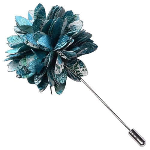 Image of GUSLESON 3.15 inch(8cm) Mens Floral Tie and Lapel Pin Necktie Hankerchief Cufflinks Set for Men