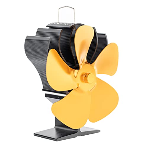 LfrXtra Ventilador de 5 aspas actualizado silencioso para el hogar eficiente ventilador de distribución de calor para madera