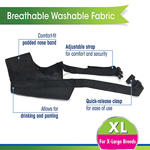 Image of Four Paws Quick Fit Dog Muzzle, Black, Size 5