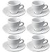Produktbild Viva-Haushaltswaren - 6 dickwandige Espressotassen aus weißem Porzellan 2. Wahl
