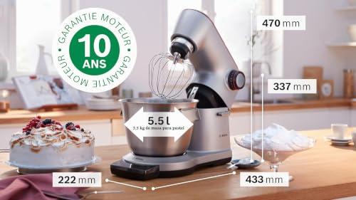 Miniatura 8 de Bosch Bosc Procesador De Alimentos Mum9ax5s00 Sr Platino