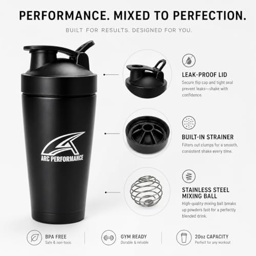 Shaker protéiné inox isotherme double paroi haute performance - 3