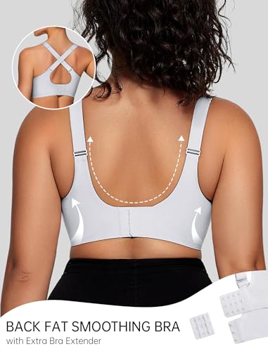 Image of OEAK Womens Wireless Jelly Bras V Mesh Comfortable Bralette Supportive Tshirt Bra No Underwire Seamless Push Up Everyday Bras
