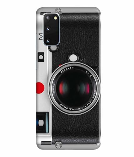 Image of Printed Hard Back Case Cover & Compatible for Samsung Galaxy S20 | Vintage Camera Art (Multicolor) - D1188
