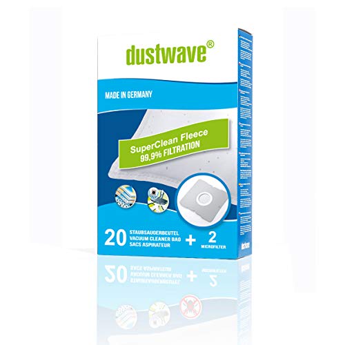 dustwave® - Bolsas para filtro de polvo (40 unidades, aptas para LG Electronics, Turbo 2800, incluye microfiltro)