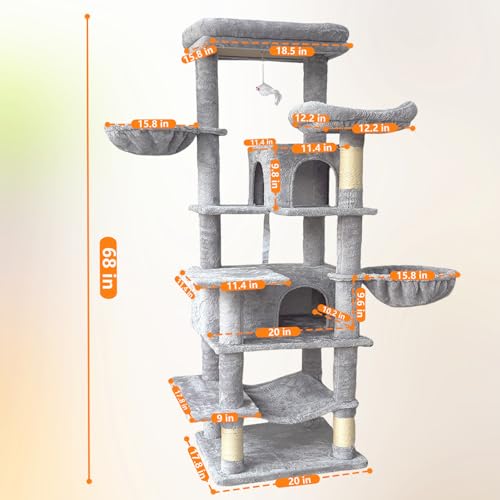 Torre para Gatos 68" con Rascadores y Hamacas miniatura 2