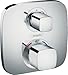 Produktbild hansgrohe Ecostat E - Thermostat Unterputz, Armatur mit Sicherheitssperre (SafetyStop) bei 40° C, eckiges Thermostat, Mischbatterie für 2 Verbraucher, Chrom, 15708000