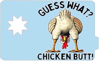 "Guess What Chicken Butt" chicken Credit Card Skin, Debit Card Skin Credit Card Skin Custom Credit Card Stickers Skin Card Cover Sticker Credit Card Covers Skin, Debit Card Sticker Cover - Skins by That Slaps!