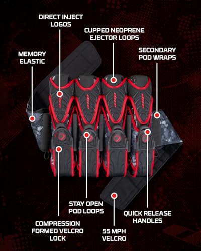image for Dye Assault Pack Pro Harness (Black/Red, 4+5)