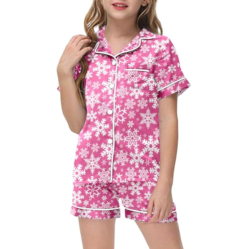 T-shirt manches courtes fille imprimé dessin animé et son short décontracté