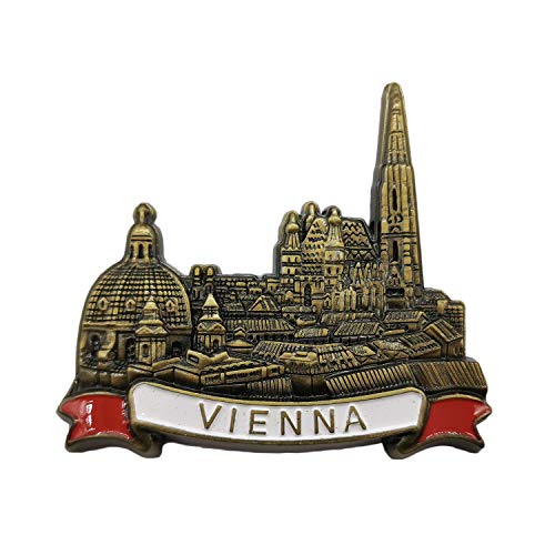 Imán 3D para refrigerador Austria Vienna metal