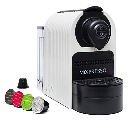 Mixpresso Espresso Machine for Nespresso Compatible Capsule, Single Serve Coffee Maker Programmable Buttons for Espresso Pods, Premium Italian 19 Bar High Pressure Pump 27oz 1400W (White)
