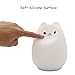 LUNSY Night Lights for Kids, Multicolor Silicone Soft Kitty Nursery Lamp, White & 7-Color Breathing 2 Light Modes, 12H Portable Use.