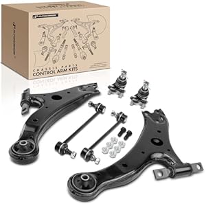 A-Premium Set of 6, Front Lower Control Arm, Lower Ball Joint, Front & Rear Sway Bar Link, Compatible with Toyota Camry 02-06, Highlander 04-07, Lexus RX330 & ES330 04-06, RX350 07-09, RX400h, ES300