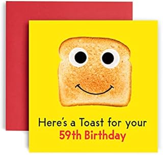 Huxters 16th Birthday Card  Funny Birthday Cards for Women and Men  Heres a Toast Happy Birthday Card  Paper Birthday Card for Him and Her  Carbon Neutral Toast Birthday Card and Envelope (16th)