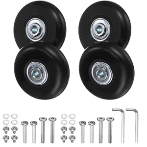 Luggage Wheels Replacement 40x18mm Rubber Mute Casters Pack of 4