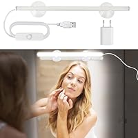 LED Schminklicht, Tragbare Schminkleuchte mit Saugnapf Schminktisch Lampe Schminklampe Spiegellampe Schminktisch Beleuchtung Spiegelleuchte Spiegellicht Lampe Tageslicht (White)