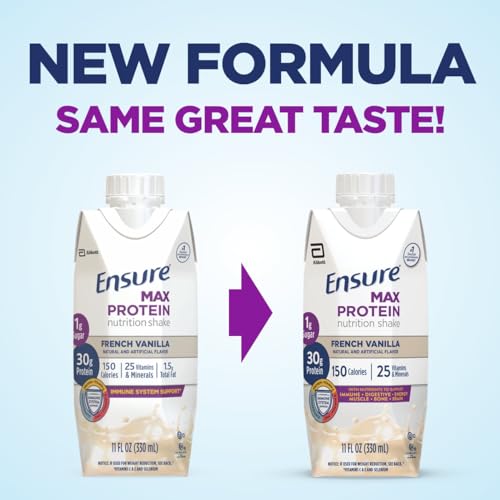 image for Ensure Max Protein Nutrition Shake with 30g of Protein, 1g of Sugar, H