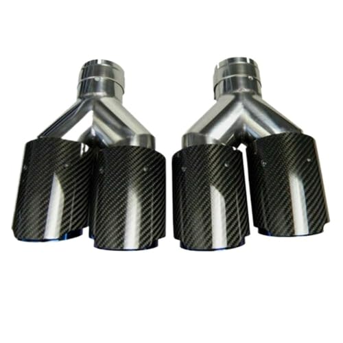 Enjoliveur d'échappement double tube acier inoxydable forme silencieux pour modèle E90