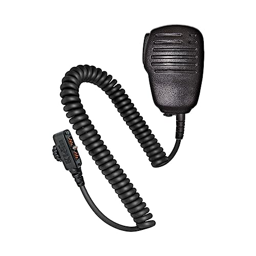 Klein Electronics Compact & Rugged Mini Size Shoulder Mic with PTT Button, Heavy Duty Coild Cord, 3.5mm Earpiece Audio Port, Compatible with Sonim XP5s, XP5plus, XP8, XP10 Accessories