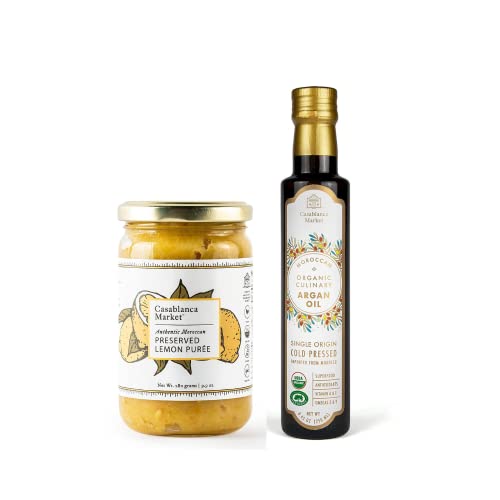 Casablanca Market Preserved Lemon Puree 9.9Oz + Argan Cooking Oil 8.45Oz #TOP17