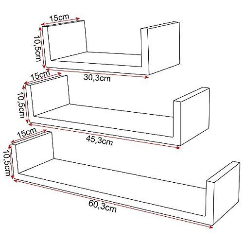Modern - Wit - Hangend - 50 cm - Wandrekken kopen? | Korting tot