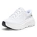 Skechers MAX Cushioning Endeavour Hallandale - Zapatos sin Cordones para Mujer, Textil Blanco y Ribete Negro, 39 EU