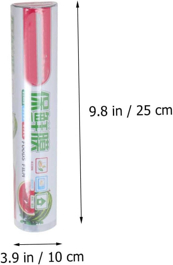 Disposable Food Cling Wrap Roll 2pcs 25cm X 45m Pe Foodservice Film with Slide Cutter Airtight Food Save Wrap for Kitchen and Household Use