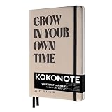 Kokonote Pocket Academic Diary 2026-2027 Week to View - Bronze Bold | Academic Planner 2026-2027, Back to School Diary 2026 2027 Week View, Weekly Planner | Aesthetic Stationery Gifts