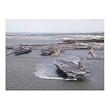 1000 Piece Multicolor Jigsaw Puzzle - Aircraft Carrier USS Gerald R. Ford (CVN 78) Departs Naval Station Norfolk