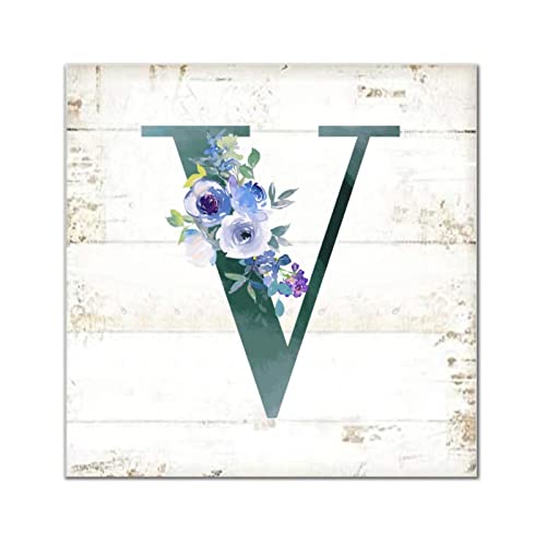 Panneau en bois monogramme lettre V pour habiller un mur vide avec un style rétro unique