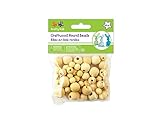 Krafty Kids 24202121003 CW330 Craftwood Assorted Round Beads, 10mm-16mm, Natural, 60-Piece