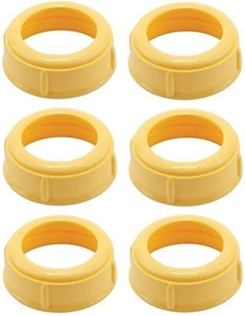 (6 Collars) MEDELA Bottle Nipple Collars Rings New! for slow or medium flow Wide Base