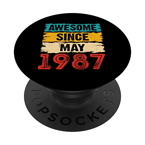 Regalos de 36 años de edad, impresionantes desde mayo de 1987 PopSockets PopGrip Intercambiable