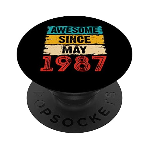 Regalos de 36 años de edad, impresionantes desde mayo de 1987 PopSockets PopGrip Intercambiable