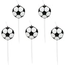 PS Happy 10pcs Birthday Football Theme Cake/Cupcake Topper for Theme Celebrations Football Candles for Birthday Decortaion (Set of 10) gallery image