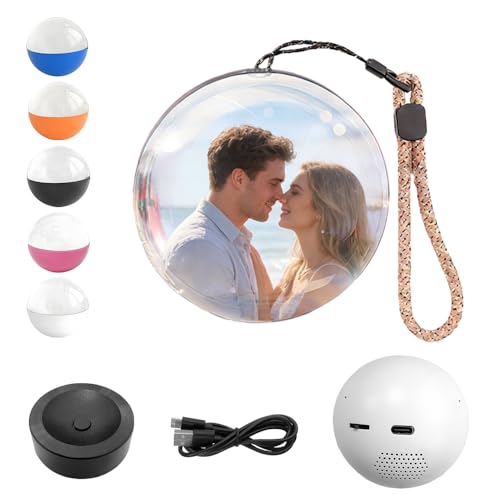 2026 New Christmas Memory Sphere Lamp, 2.7" Crystal Ball Video Player Memory Orb Lamp, Personalized Uploadable Videos & Photos Video Gift for Couples Anniversary Birthday Christmas Gift (White)