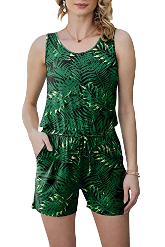 Image of DouBCQ Womens Summer Casual Sleeveless Loose Jumpsuits Romper with Pockets