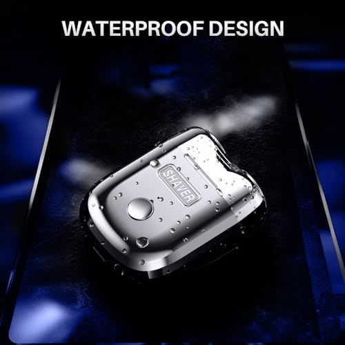 Hommova Mini Electric Shavers Men Rechargeable, Rotary Double Ring Electric Shaver, Wet & Dry Cordless Electric Razors - 7