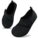 VIFUUR Kids Water Shoes Boys Girls Barefoot Water Sports Socks Hook&Loop Beach Shoes Quick Dry Aqua Socks Swim Walking Outdoor Sports for Toddler Black Circle-28/29