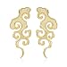 Produktbild Lotus Fun S925 Sterling Silber Ohrringe Ursprüngliche Sonnenuntergang Wolke Tropfen Ohrringe Chinesischer Stil Kreativ Handgemachter Einzigartiger Schmuck für Frauen und Mädchen (Gold)