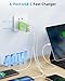 USB C Plug Fast Charge, 40W 4-Port USB Charger Plug UK, Dual USBC Power Adapter+ QC Wall Charger, Mutil Type C Fast Charging Plug for iPhone 17 16 15 14 13 12 11 Pro Max Plus, Samsung Galaxy, iPad