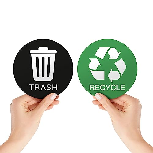 Recycle Stickers 6'' for Trash Can - Vinyl Recycle and