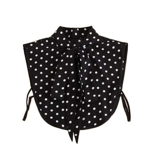 Faux collier à pois multicolores avec demi-col amovible léger