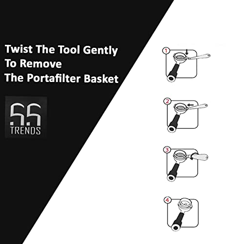 Portafilter Basket Removal Tool Stainless Steel Coffee Portafilter Remover Espresso Cleaning Accessories #TOP1